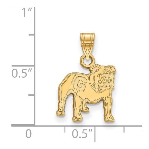 10k Yellow Gold U. of Georgia Small Mascot Logo Pendant - Picture 2 of 3